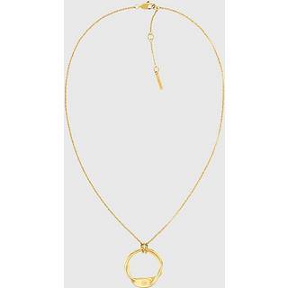 Twisted Ring Pendant Necklace - Gold - One Size