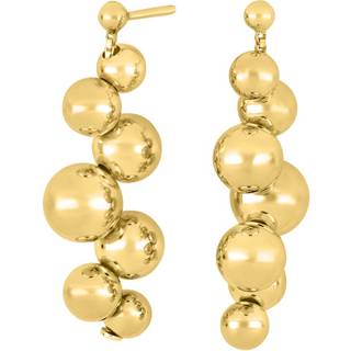 Nordahl Jewellery - HONEY52 ørestikker i forgyldt sølv m. kugler**