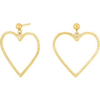 Nordahl Jewellery -  ADORE52 2 ørehængere i forgyldt sølv m. hjerter**