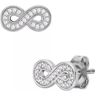 Fossil Infinity Sterling Silver Stud Women's Earrings JFS00634040