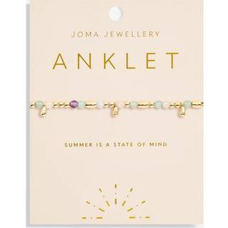 Joma Gold Multi Stone Anklet - Gold - Adjustable