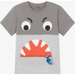 Stella McCartney Kids Printed cotton jersey T-shirt - grey - Y 12