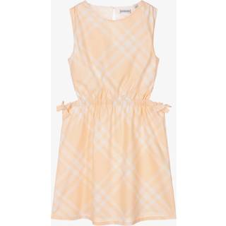 Burberry Kids Burberry Check cutout cotton dress - pink - Y 14