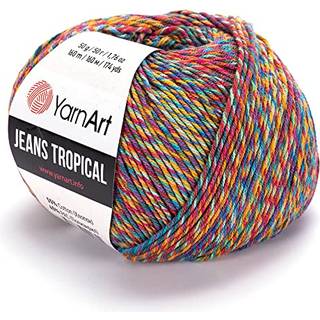 Yarnart Jeans Tropical Yarn - Variegated Fine Yarn 1 Skein/Ball 50 Gr 174 Yds Cotton Yarn Strikgarn Soft Yarn Amigurumi Crocheting Turkish Yarn 5