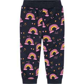 Name It Dark Navy Regnbue Sweatpants