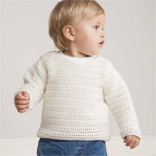 Häkelset Babypullover weiß - Weiß