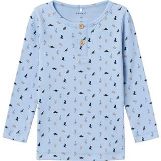 Name It Chambray Blue Dino Bluse