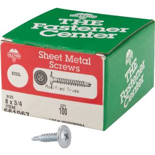 Hillman selvborende metalplader nr. 8 x 3/4 """" Standardklasse Phillips 100 / boks