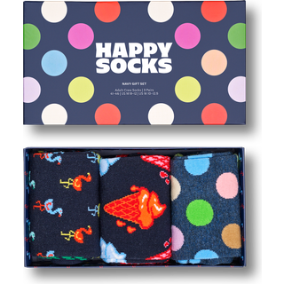 Happy socks 3-pak Navy Socks Gift Box - Navy pattern - Str 41/46