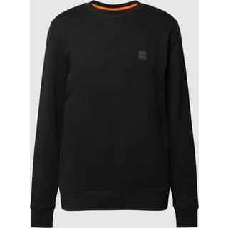 BOSS Orange Herren Sweatshirt schwarz unifarben