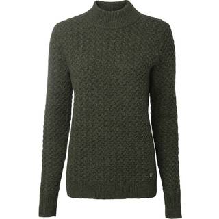 Chevalier Women's Minley Mockneck Wool Pullover Uldsweater Damer størrelse 46 farve olivengrøn