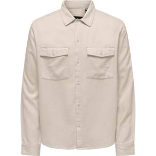 ONLY & SONS Karl Ls Shirt Viscose Linen Oatmeal