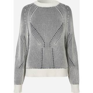 Envii - Encaroline Ls Knit - Striktrøjer og cardigans til kvinder - Gardenia-navy Strip - XS