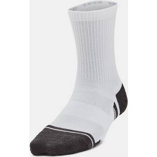Under Armour Performance Tech Kids' 3-Pack Crew Socks White / White / Jet Gray M