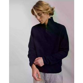 Woodbird - Wblass Wool Half-zip - Striktrøjer til herre - Navy - XL