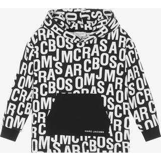 Marc Jacobs Kids Logo cotton-blend jersey hoodie - black - Y 6