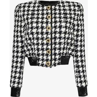 Balmain Houndstooth tweed jacket - black - S
