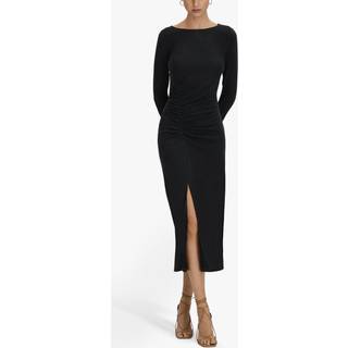 Reiss Reiss Charcoal Lana Ruched Jersey Midi Dress