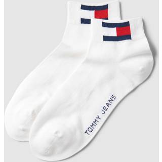 Tommy Men Uni Flag Quarter Sock 2-pak - White - Str 35/38