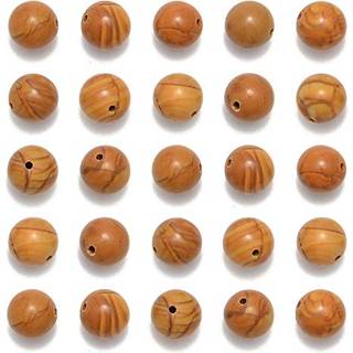 NCB 200pcs 8mm Woodgrain Jasper løse perler til smykker, der fremstiller naturlige semi -dyrebare perler rundt glatte ædelsten afstandsspacer per