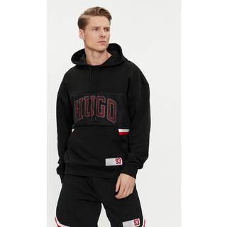 HUGO Herren Hoodie schwarz unifarben