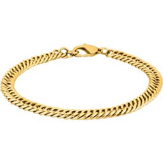 SON OF NOA Herre armbånd i IP gold blank stål. 21 cm