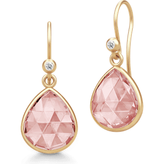 Lea Øreringe, Gold/Dusty Rose