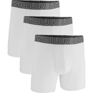 Under Armour Performance Cotton Men's 6" 3-Pack Boxerjock® White / White / Steel L