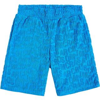 Marc Jacobs Kids Monogram jacquard cotton-blend terry shorts - blue - Y 6