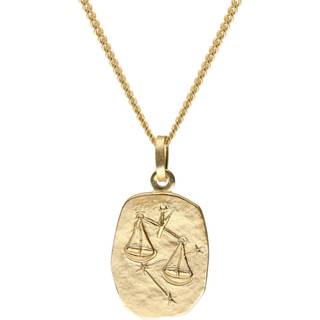 trendor 15436-10 Waage Sternzeichen Gold 585 / 14K mit vergoldeter Silberkette