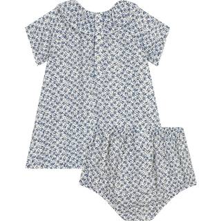 Petit Bateau Blomstret Baby-kjole Blå 6 Months  Blå  6 måneder  kvinde