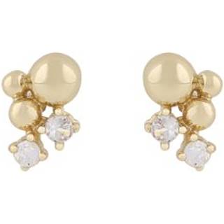 Snö Of Sweden Lise Irregular Earring Gold/Clear Onesize