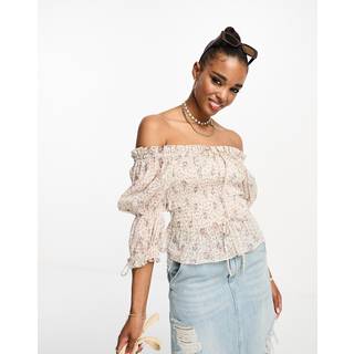 Polo Ralph Lauren Floral off-shoulder cotton top - multicoloured - L