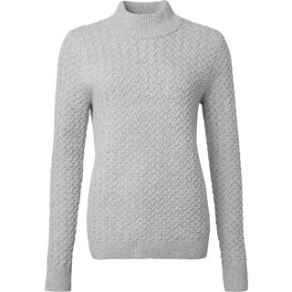 Chevalier Minley Mockneck Wool Pullover Women Light Grey Melange 40W