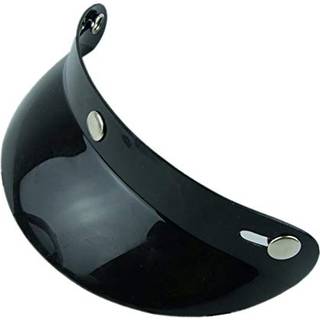 VCOROS Helmet Peak Shield Open Face Retro Motorcykelhjelm Sun Shade Protector Black Shield (sort