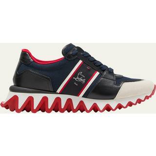 Christian Louboutin Nastroshark leather and canvas sneakers - blue - EU 41