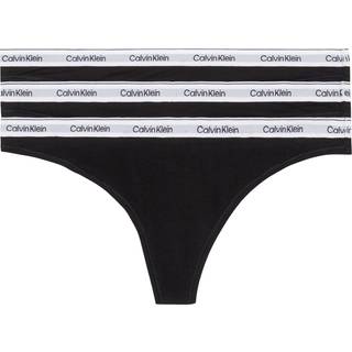 Calvin Klein 3-pak Modern Logo Thongs - Black - 3XL