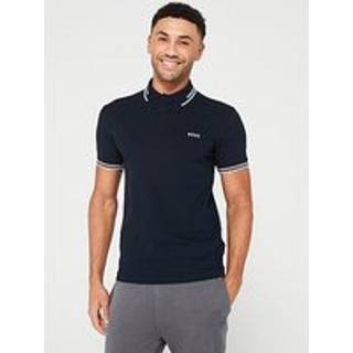 Boss Paul polo slim - Dark Blue kontrast - Str. M - Modish.dk