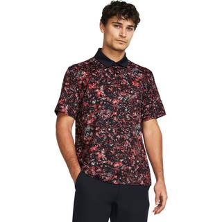 Under Armour T2G Printed Polo XL BLACK/RED SOLSTICE/BLACK