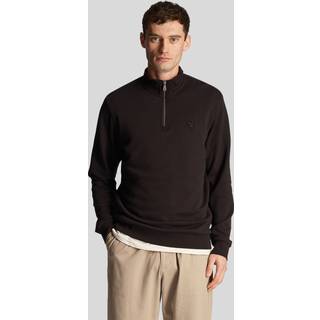 Lyle & Scott Tonal Eagle Quarter Zip 100% bomuld SweatshirtMiddel