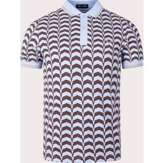 Fred Perry Herren Polo-Shirt braun gemustert