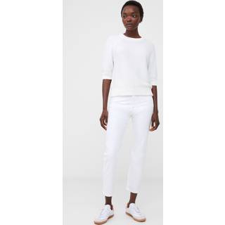 French Connection French Connection White 100% Cotton Short Sleeve Lily Mozart Jumper