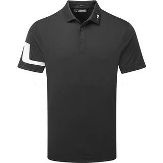 J.Lindeberg Heath Regular Fit Polo Shirt in Black - M