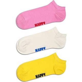 Pink Solid Socks 3-Pack | Unique Gift Ideas - Pink, White, Yellow - 41-46