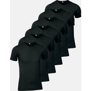 T-shirt "o-neck" 6-pak | Økologisk bomuld | Sort