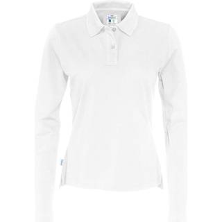 COTTOVER - Pique Langærmet Polo, Hvid - Dame - 141017