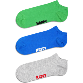 Grey Low Cut Socks 3-Pack | Plain Socks for Everyday Wear - Grey, Blue, Green - 41-46