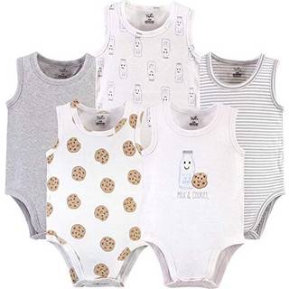 R?rt af naturen unisex baby organisk bomuld bodysuits m?lk og cookies 6-9 m?neder