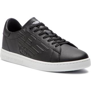 EA7unisex. X8X001_XCC51 Classic Cc lædersko sort (44 2/3), Fast, Blonder, Casual