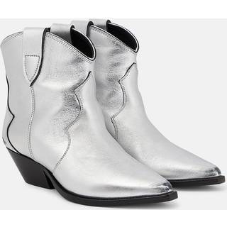 Isabel Marant Dewina metallic leather ankle boots - silver - EU 36